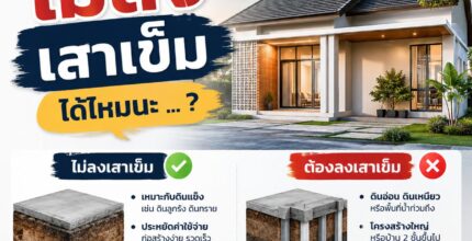 การสร้างบ้านไม่ลงเสาเข็มได้ไหมนะ ...